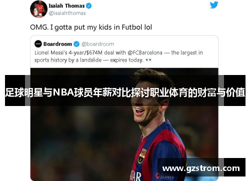 足球明星与NBA球员年薪对比探讨职业体育的财富与价值